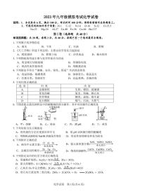 2023年江苏省镇江市八校中考模拟考试化学试卷