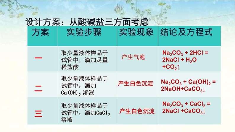 2023年中考化学二轮专题复习氢氧化钠变质的探究课件第7页