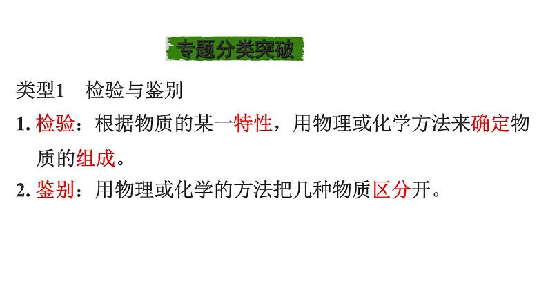 2023年中考化学复习---物质的检验与鉴别、除杂和共存课件PPT第3页