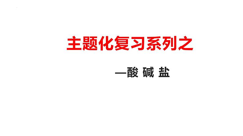 2023年中考化学酸碱盐专题复习课件PPT第1页