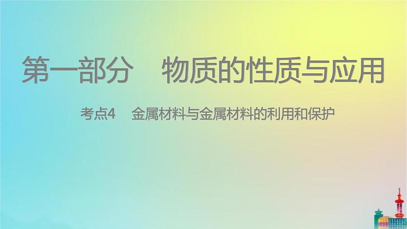 中考化学复习考点4金属材料与金属材料的利用和保护课件01