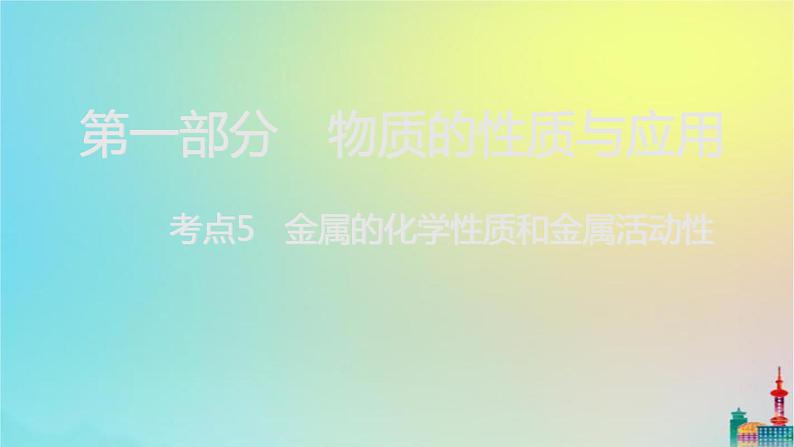 中考化学复习考点5金属的化学性质和金属活动性课件01