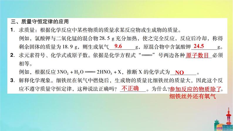 中考化学复习考点16质量守恒定律及其应用课件第7页