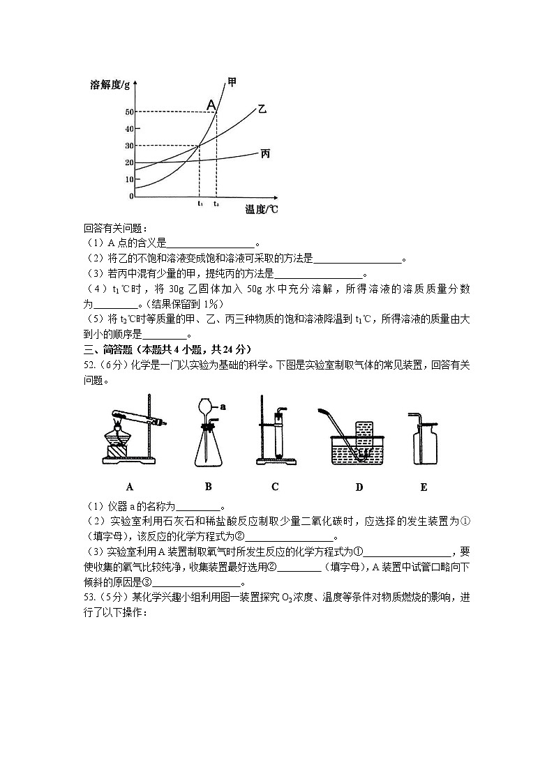 2023年辽宁省大连市高新园区中考模拟化学试题03