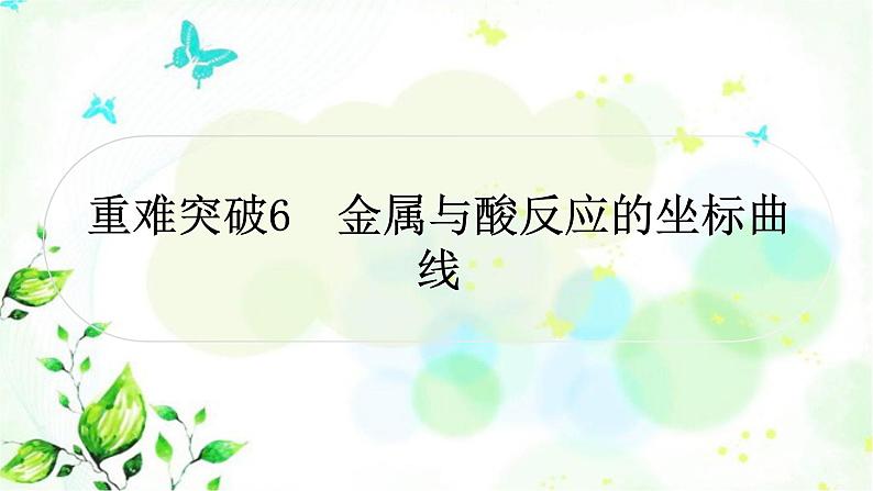 中考化学复习重难突破6金属与酸反应的坐标曲线练习课件01