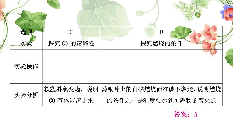 中考化学复习题型突破四教材基础实验综合、数字化实验和创新实验练习课件第5页