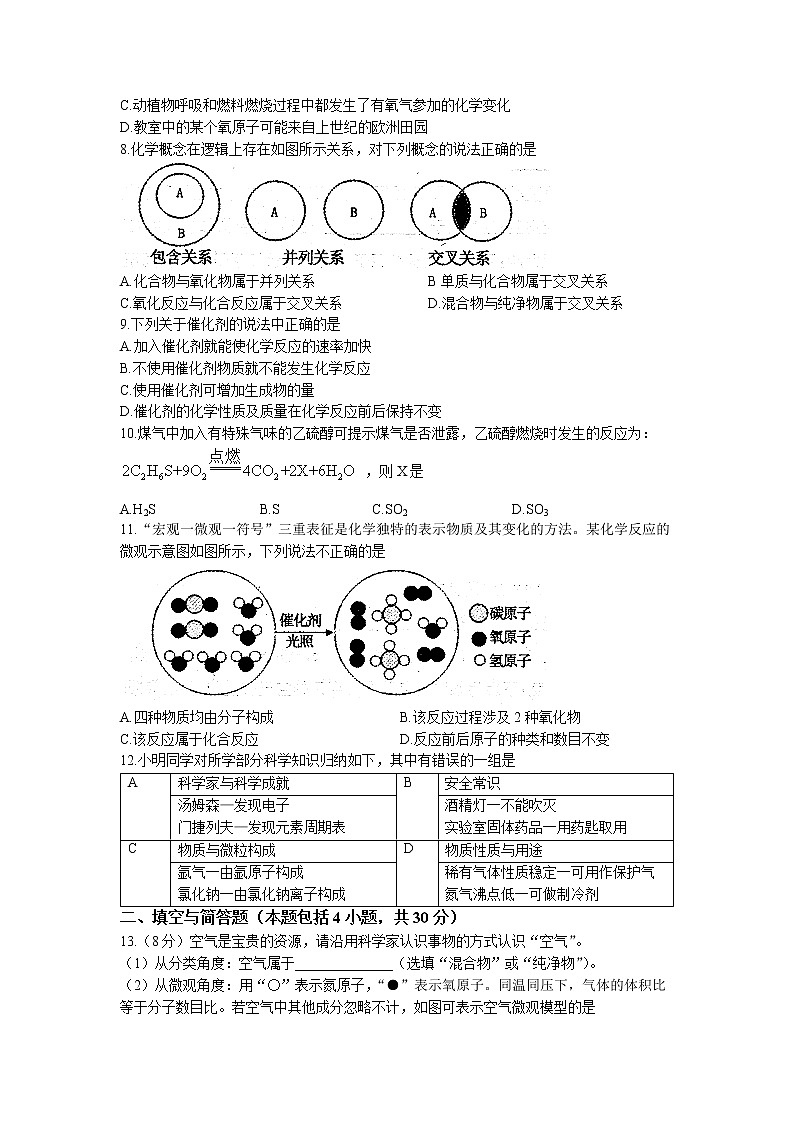 山东省泰安市泰山区2022-2023学年八年级下学期期中化学试题02