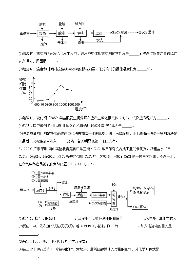 2023年中考化学一轮专题训练题—流程题附答案第2页