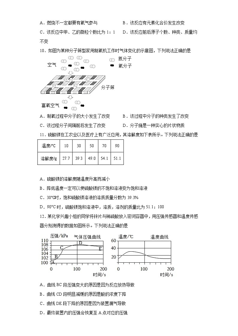 2023年安徽省滁州市全椒县中考化学一模试题(含解析)03