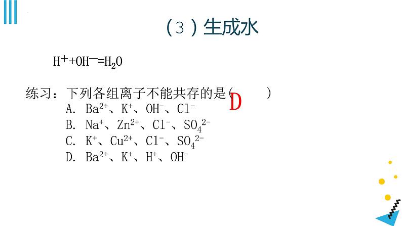 2023年中考化学二轮复习离子共存、离子子检验课件PPT第6页