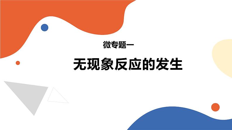 2023年中考化学微专题一-无现象反应的探究课件PPT第1页