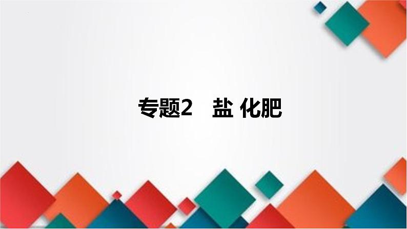 2023年中考化学知识点一轮全梳理精讲复习课件专题2 盐  化肥第1页