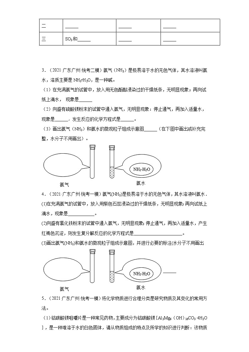 广东省广州市三年（2020-2022）中考化学模拟题分题型分层汇编-42碱的化学性质（非选择题）第2页