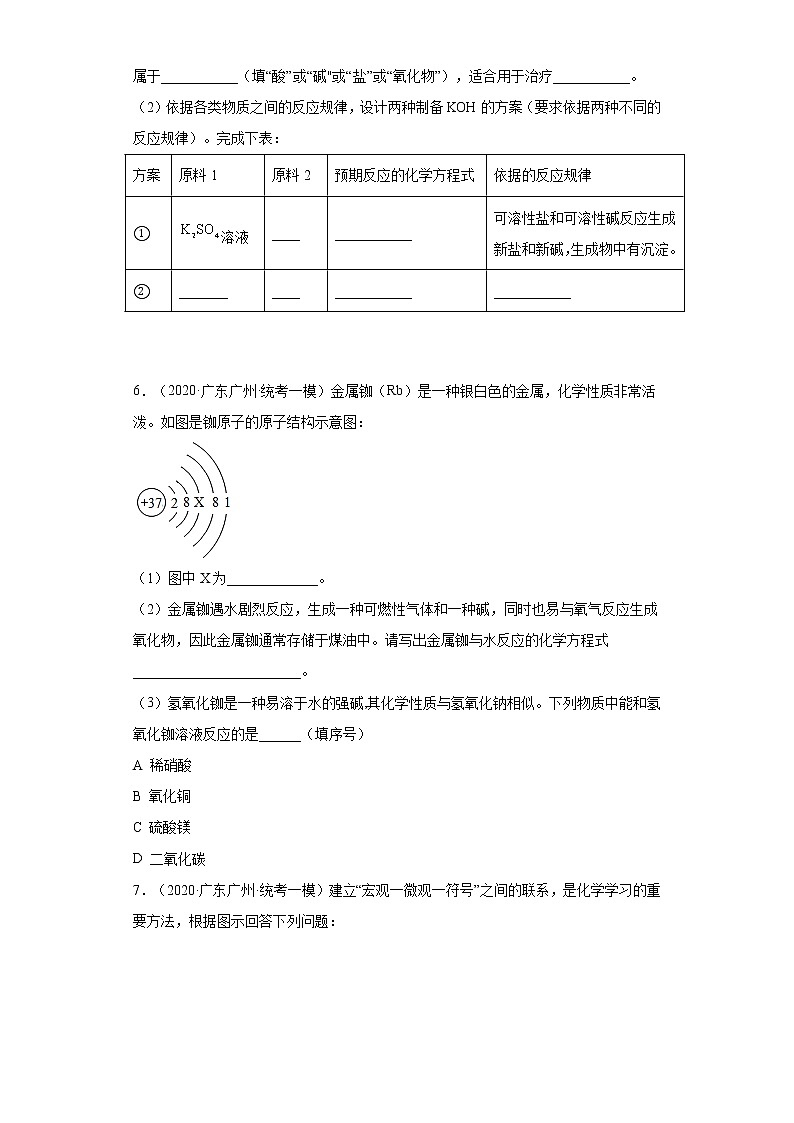 广东省广州市三年（2020-2022）中考化学模拟题分题型分层汇编-42碱的化学性质（非选择题）第3页