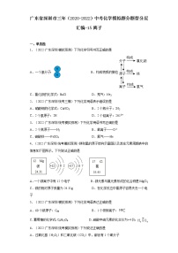 广东省深圳市三年（2020-2022）中考化学模拟题分题型分层汇编-15离子