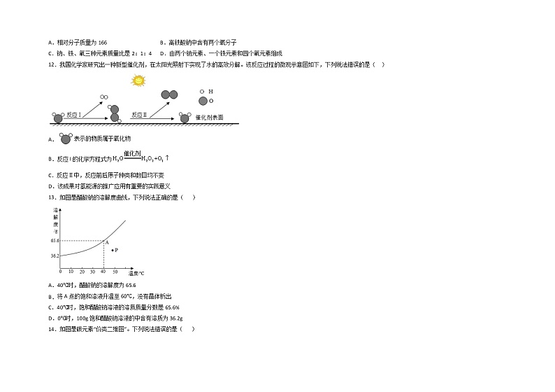 2023年广东省东莞市松山湖实验学校、中堂中学第一次模拟考试化学卷第3页