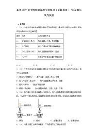 备考2023年中考化学真题专项练习（全国通用）-50金属与氧气反应