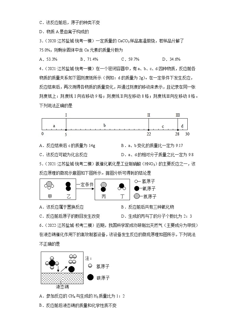 江苏省盐城市三年（2020-2022）中考化学模拟题分题型分层汇编-10根据化学方程式计算质量比第2页