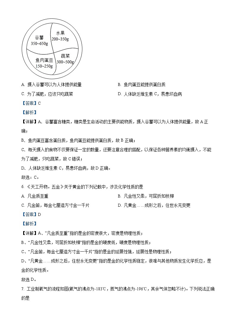 精品解析：2023年福建省初中毕业年级百校联考化学试题03