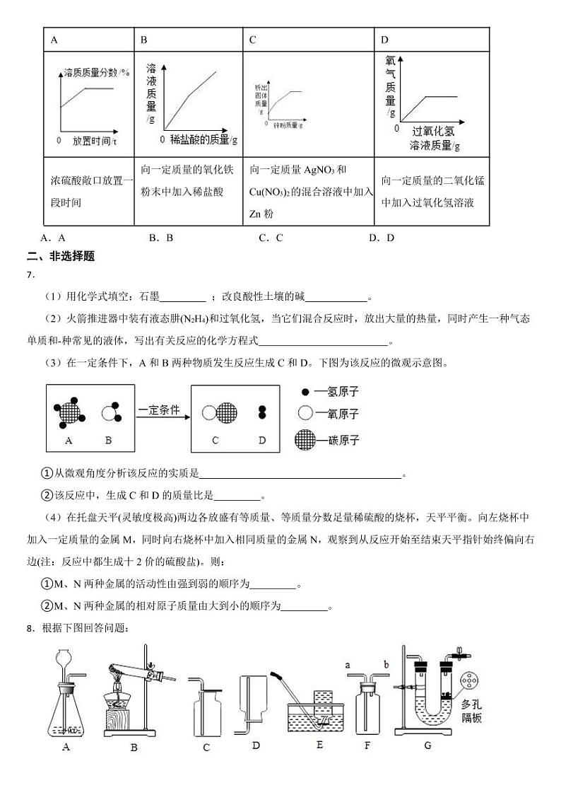内蒙古包头市2018-2022年中考化学试题（5套）【附参考答案】02