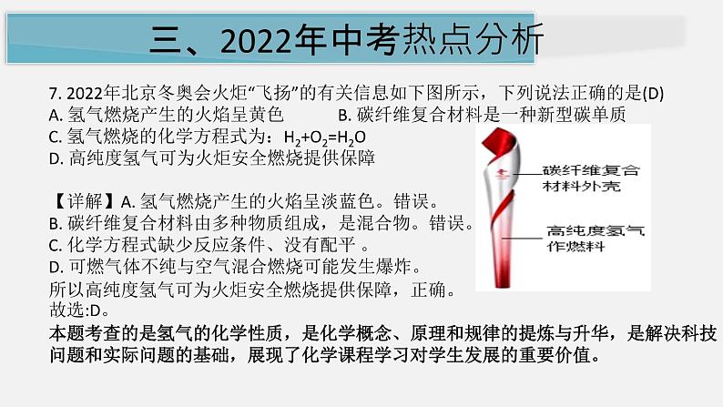 2023年中考化学专题复习  赋能“双减”增实效，聚焦“热点”明方向——浅谈“社会和生活热点问题”在中考化学中的应用课件PPT第6页