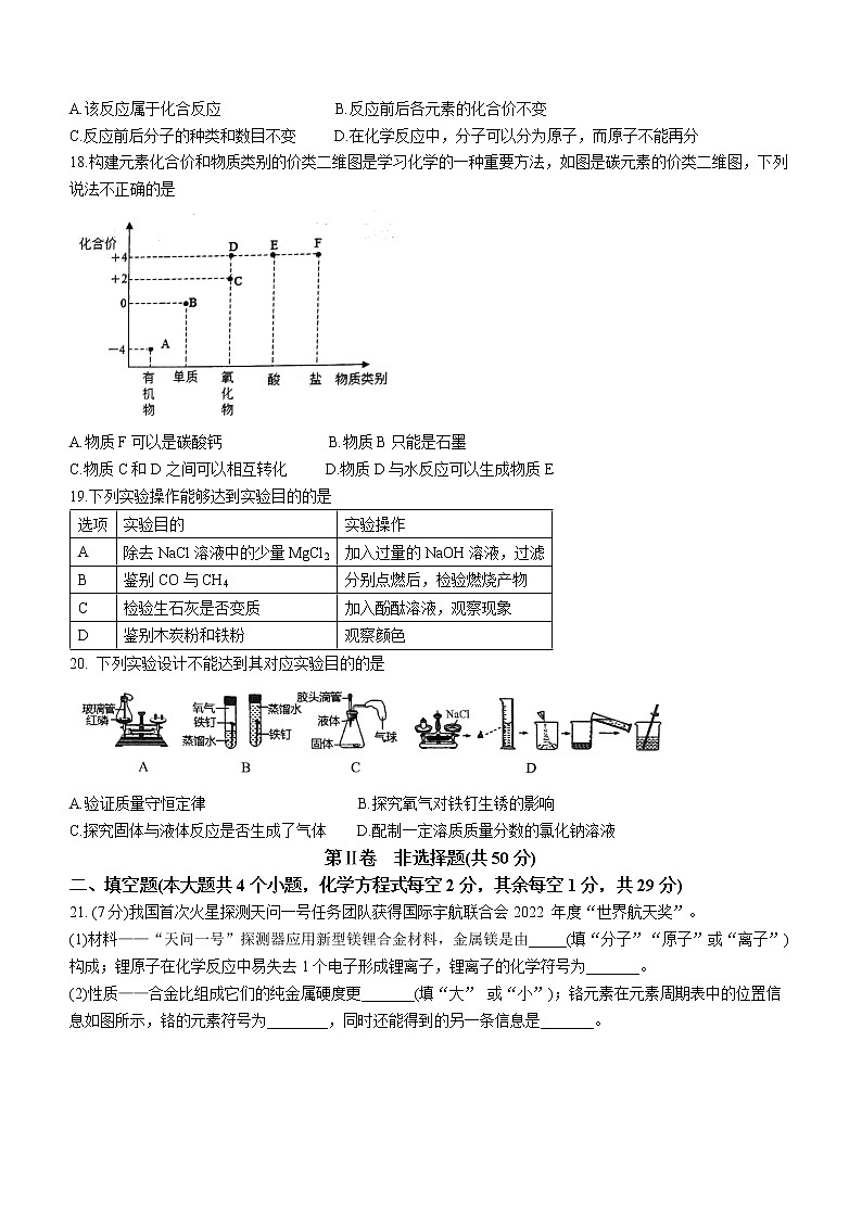 2023年云南省临沧市耿马傣族佤族自治县中考二模化学试题（含答案）03