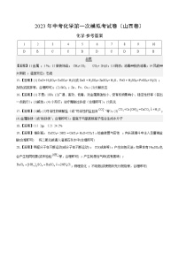 化学（山西卷）2023年中考第一次模拟考试卷（参考答案）