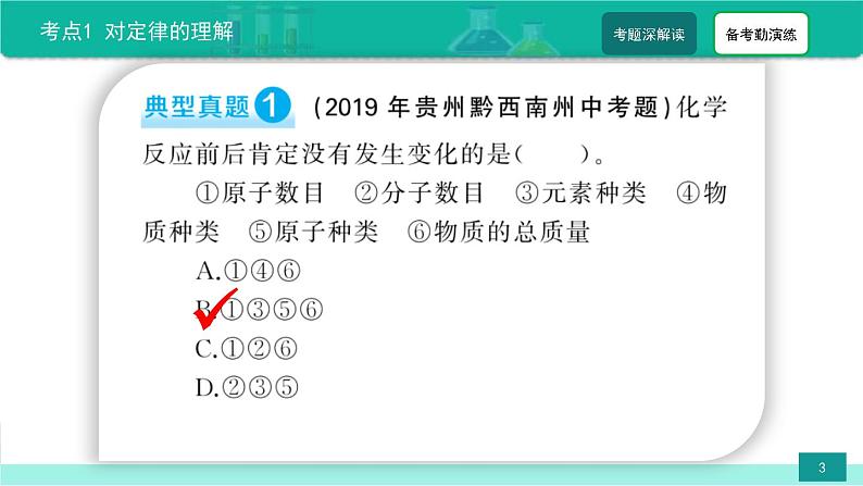 2023年中考化学二轮复习热点难点专题课件第1讲 质量守恒定律 (含答案)03