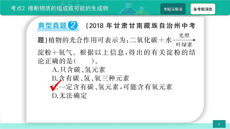 2023年中考化学二轮复习热点难点专题课件第1讲 质量守恒定律 (含答案)06