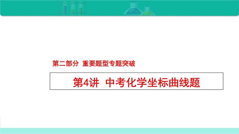 2023年中考化学二轮复习热点难点专题课件第4讲 中考化学坐标曲线题 (含答案)第1页