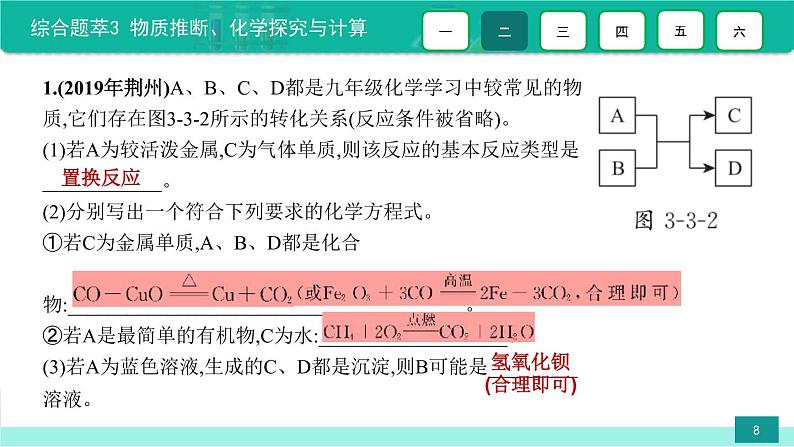 2023年中考化学二轮复习热点难点专题课件综合题萃3 物质推断、化学探究与计算 (含答案)第8页