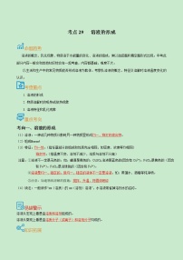 中考化学一轮复习过关练习考点29  溶液的形成（教师版）