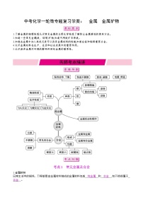 中考化学一轮微专题复习学案：金属金属矿物(教师版)