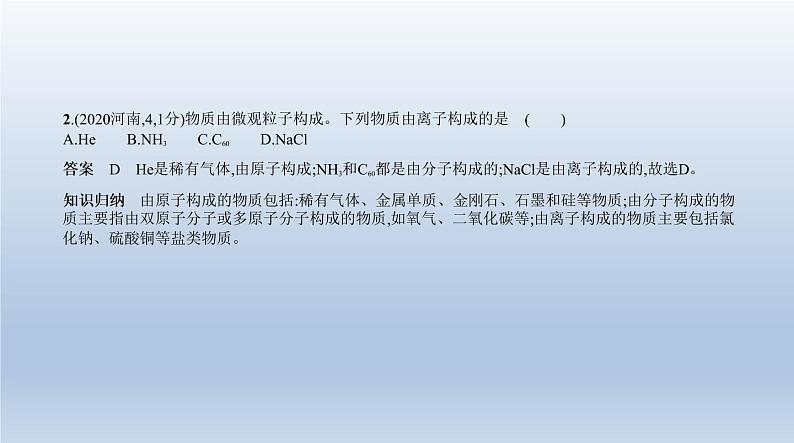 中考化学一轮复习课件7专题七　微粒构成物质　化学式和化合价 (含答案)第3页