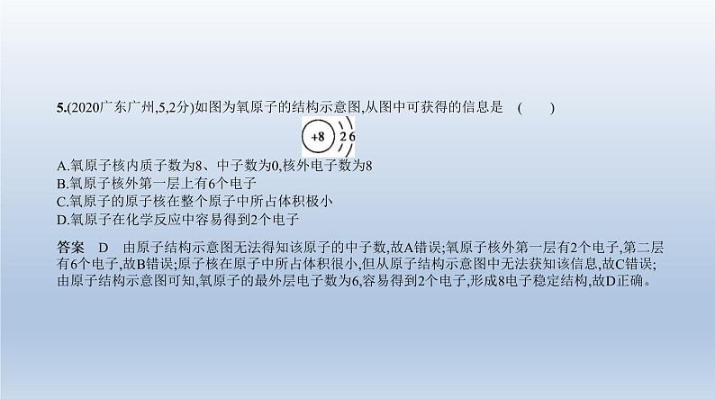 中考化学一轮复习课件7专题七　微粒构成物质　化学式和化合价 (含答案)第6页