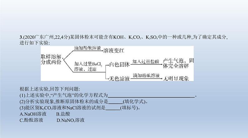 中考化学一轮复习课件14专题十四　物质的检验与提纯 (含答案)第4页