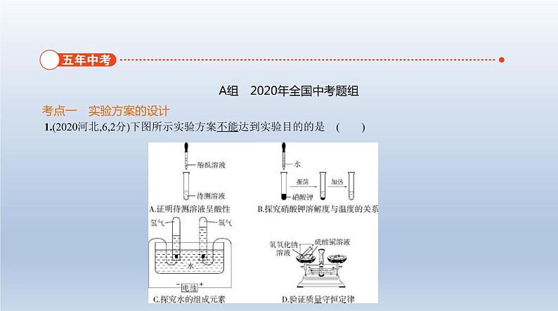 中考化学一轮复习课件15专题十五　实验方案的设计与评价 (含答案)第2页