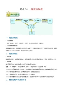 中考化学一轮复习课时练习考点26 溶液的形成 (含答案)