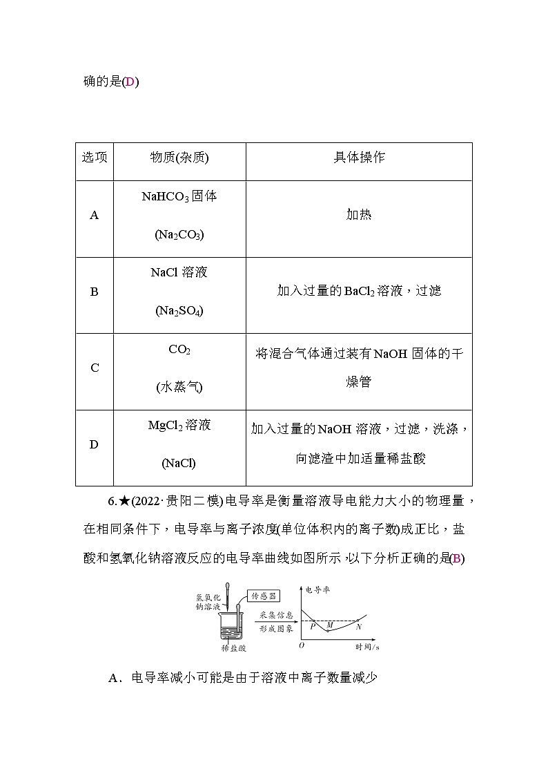中考化学复习模拟试题卷(三)含答案第3页