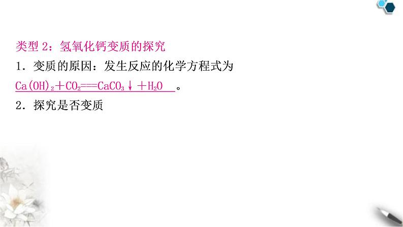 中考化学复习重难突破5碱变质的探究练习课件08