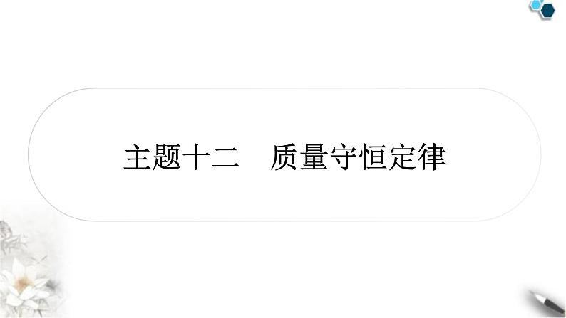 中考化学复习主题十二质量守恒定律练习课件第1页