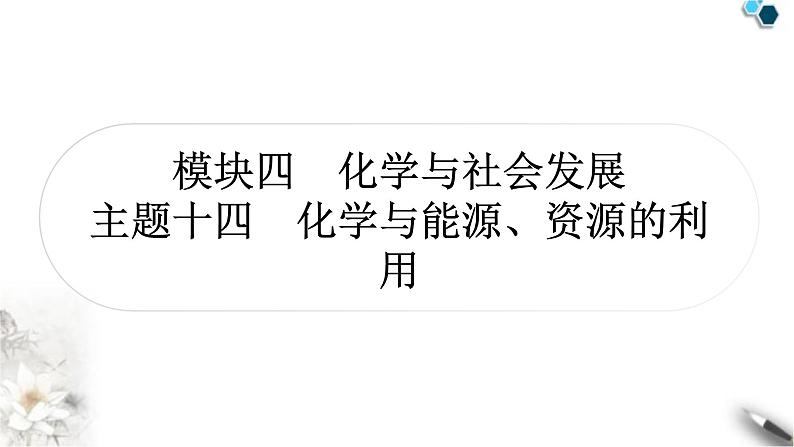 中考化学复习主题十四化学与能源、资源的利用练习课件01