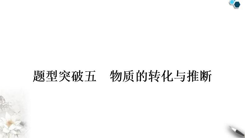 中考化学复习题型突破五物质的转化与推断练习课件第1页