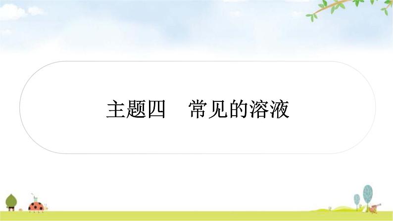 中考化学复习主题四常见的溶液教学课件第1页