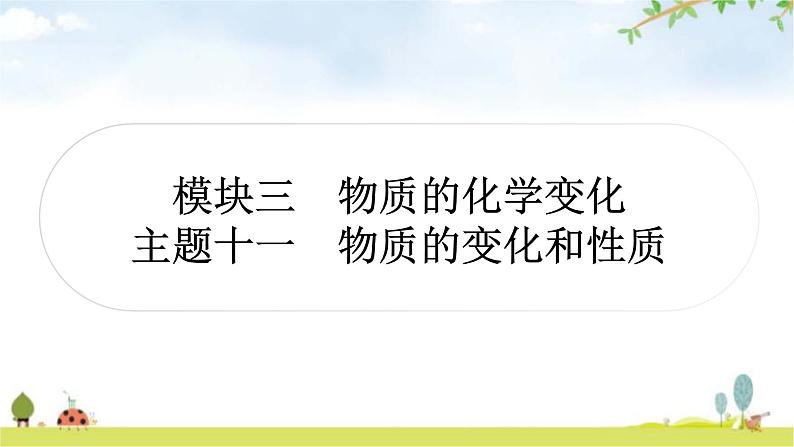 中考化学复习主题十一物质的变化和性质教学课件01