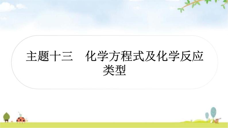 中考化学复习主题十三化学方程式及化学反应类型教学课件01