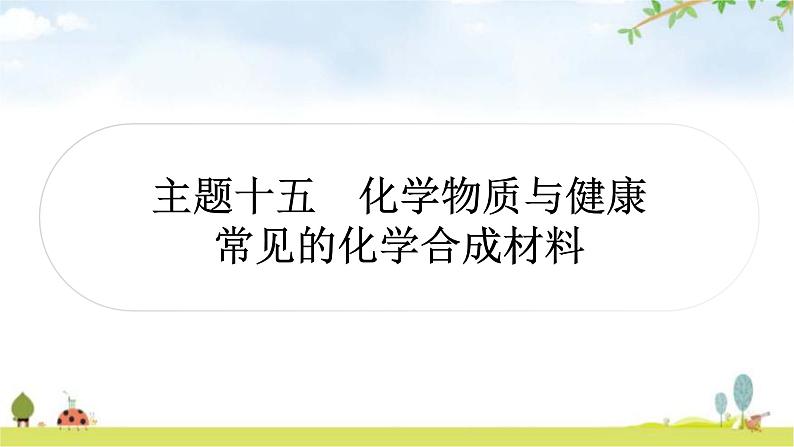 中考化学复习主题十五化学物质与健康常见的化学合成材料教学课件01