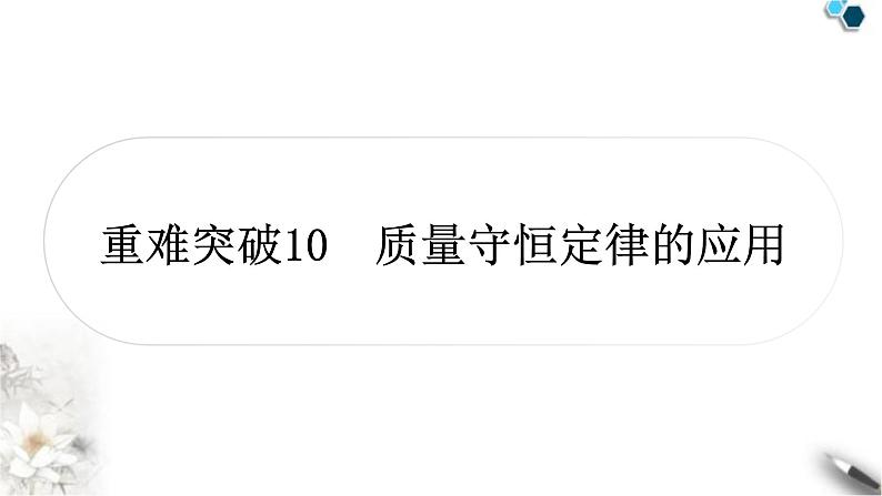 中考化学复习重难突破10质量守恒定律的应用练习课件第1页