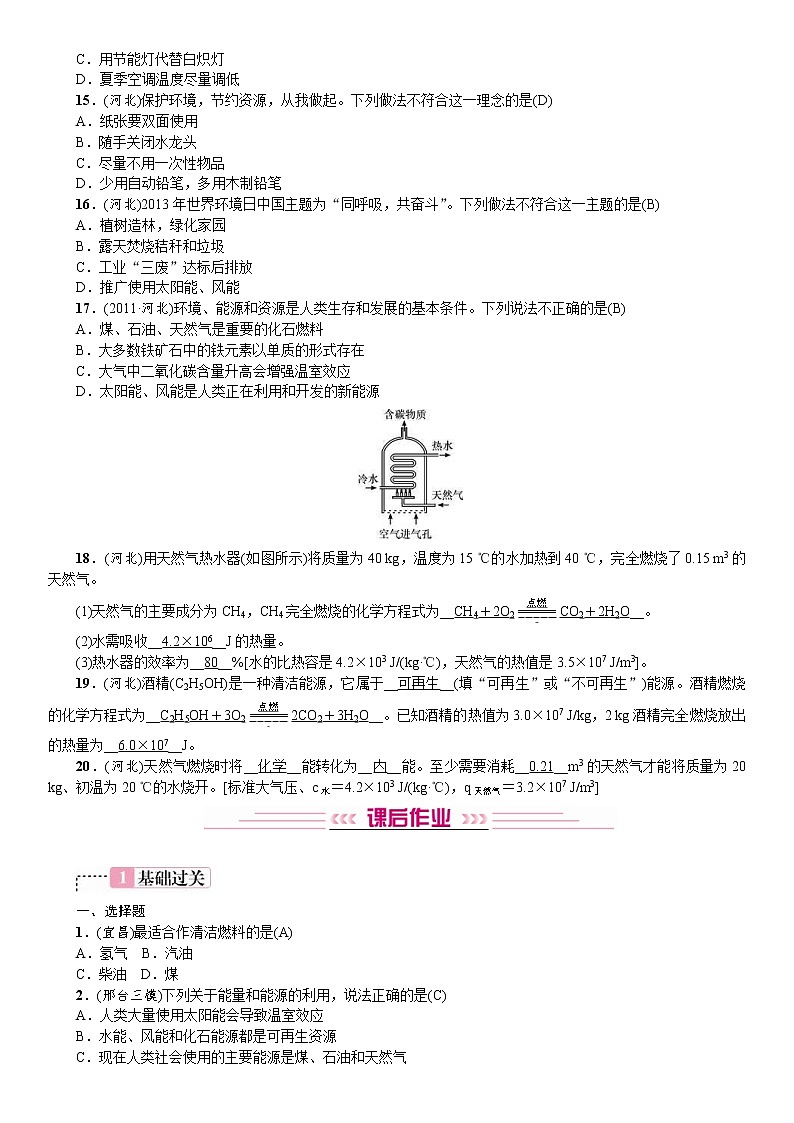 中考化学一轮复习考点讲练燃料及其利用(含答案)第3页