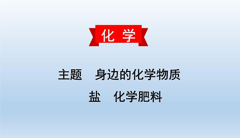 中考化学一轮复习考点讲练课件 盐　化学肥料 (含答案)第1页